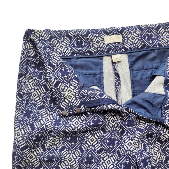 J. CREW Pants Womens 0 Blue Tile Medallion Printed Drapey Casual #C0877 L447 - Picture 3 of 3